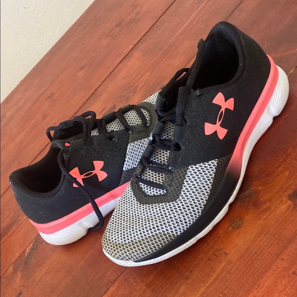 Under Armour Women's Black and Pink Running Shoes Size 7Y EUR 40